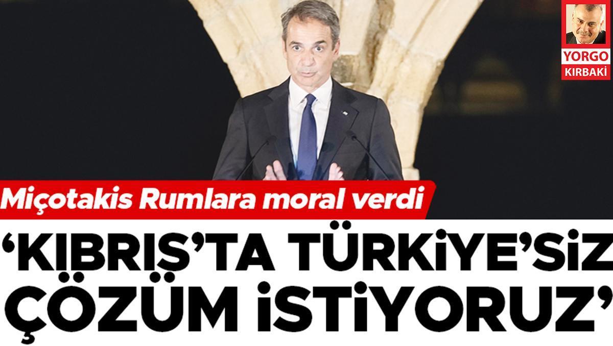 Miçotakis Rumlara moral verdi: ‘Kıbrıs’ta Türkiye’siz çözüm istiyoruz’